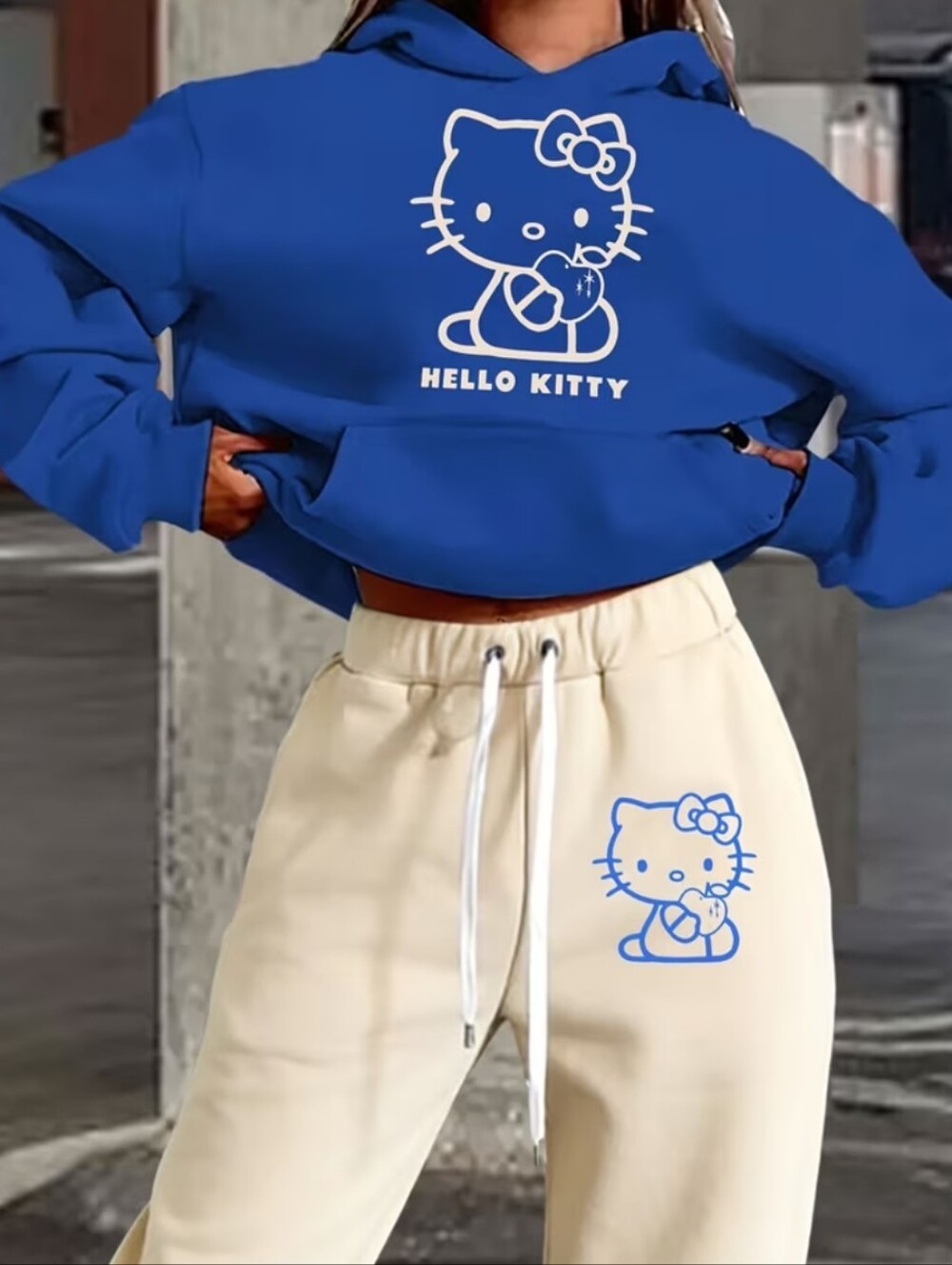 Hello Kitty Black Hoodie And Sweatpants